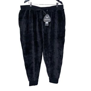 #K268- Killstar Goth Midnight Black Baggy Velour Joggers- 4X